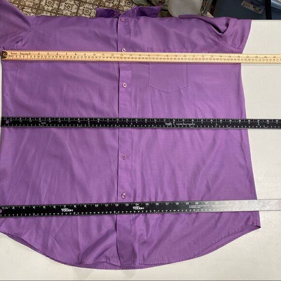 RENZO‎ Men’s Long Sleeve Purple Shirt Size XL 17/17.5-34/35 Button Down - Picture 10 of 11